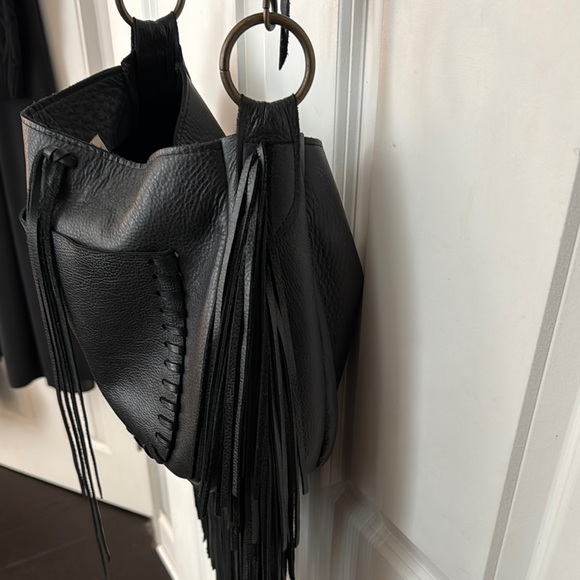 Black Fringe Shoulder Bag - Picture 13 of 14